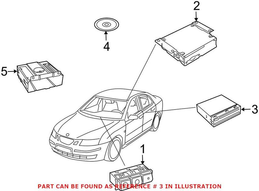 Saab DVD Player 12768494 - Genuine Saab